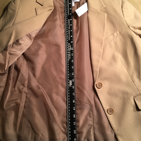 𝅺new YORK & COMPANY STRETCH Career Blazer Jacket, CAMEL, NWT, Size 14 - Picture 6 of 9
